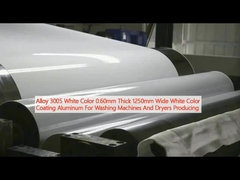 合金 3005 白色 0.60mm 厚さ 1250mm 広い白色 コーティング アルミニウム 洗濯機とドライヤー製造