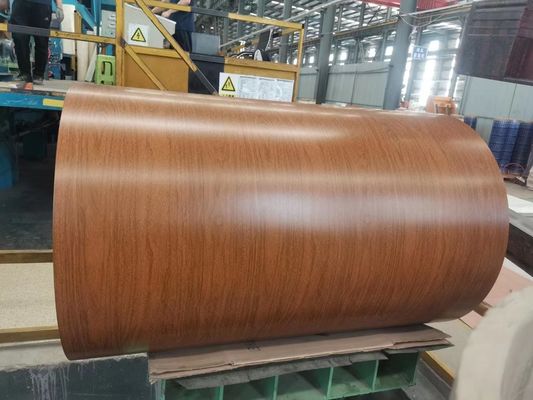 1000mm 幅 木造デザイン パターンコーティング ローラーシャッター ドアと窓のためのカラーコーティング アルミコイル